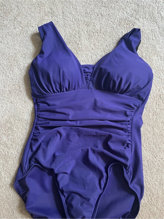 Lands' End Other - Lands' End One Piece Swimsuit Tummy Control Ruched Purple Size 10